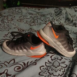 Nike Kids' Black and Orange Sneakers